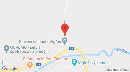 Google map: H75X+85 Vígľaš, Slovensko