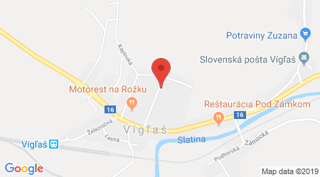 Google map: SNP 179/24, 96202 Vígľaš